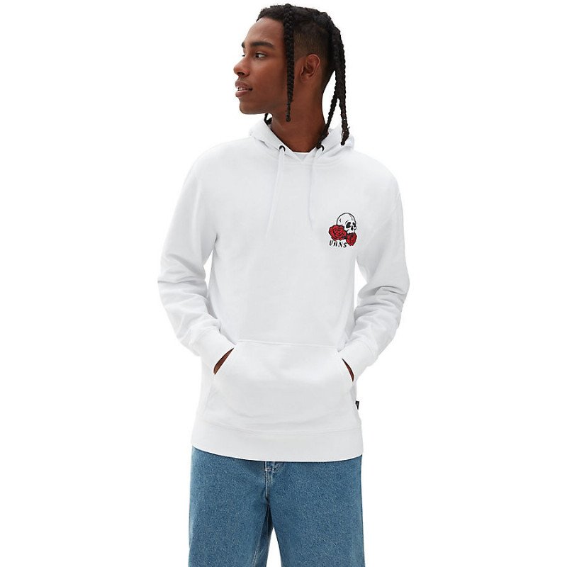 VANS Rose Bed Hoodie (white) Men White, Size XXL