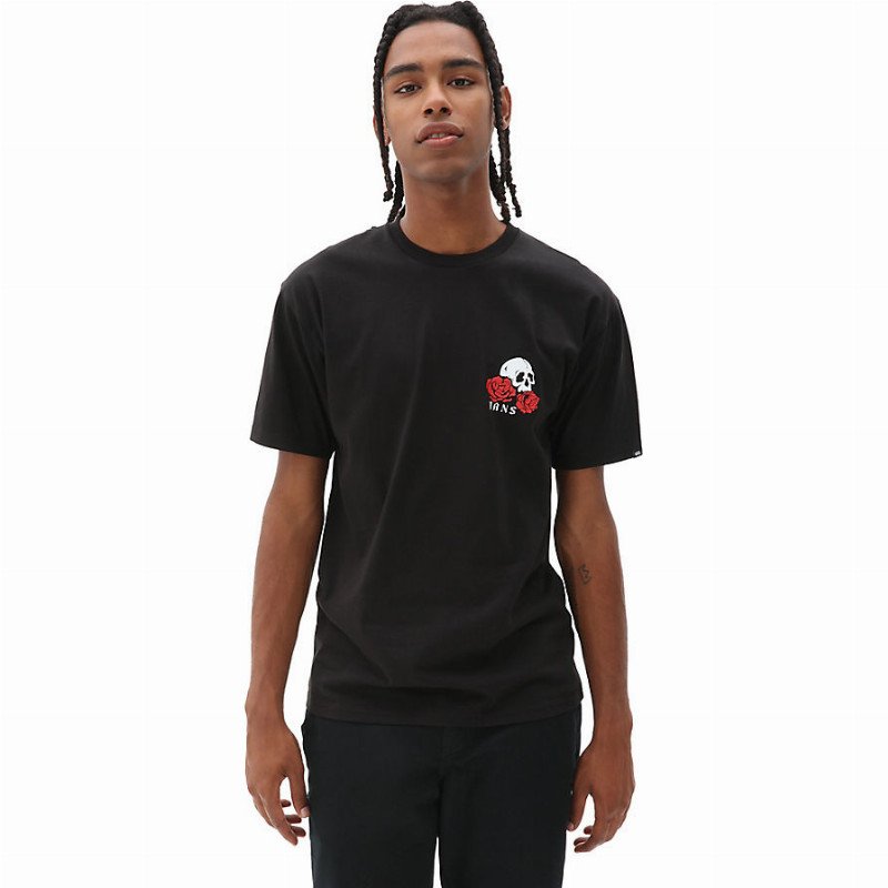VANS Rose Bed T-shirt (black) Men Black, Size XXL