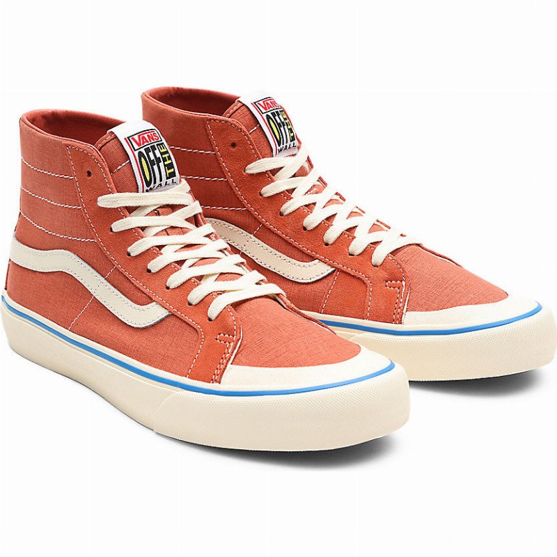 Vans SALT WASH SK8 HI 138 DECON SF SHOES SALT WASH LANGOUSTINO ANTIQUE WHITE WOMEN ORANGE