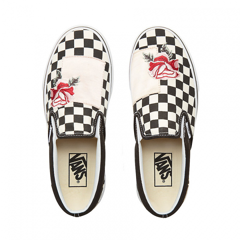 vans checkered rose shoes
