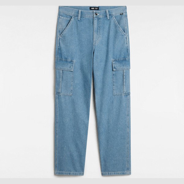 Vans - Service Cargo Denim Trousers, Man, Blue, Size: 34