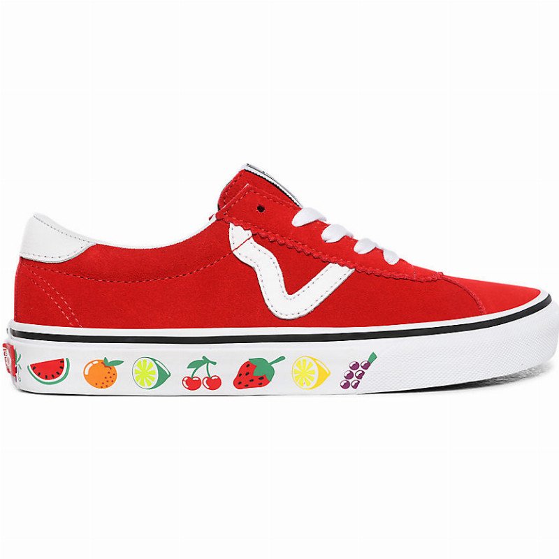 SIDEWALL PRINT SPORT SHOES ((SIDEWALL PRINT) FRUITS/BLACK) WOMEN RED