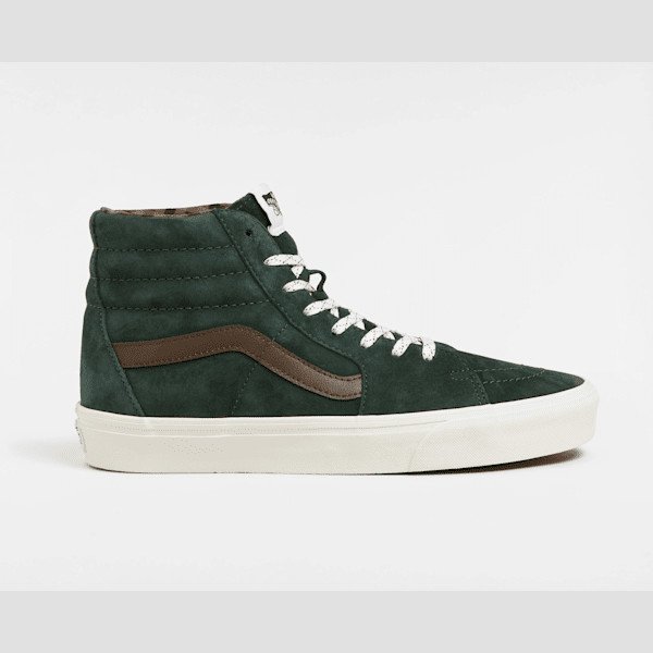 Vans - Sk8-Hi Pig Suede Shoes, Man, Green, Size: 8