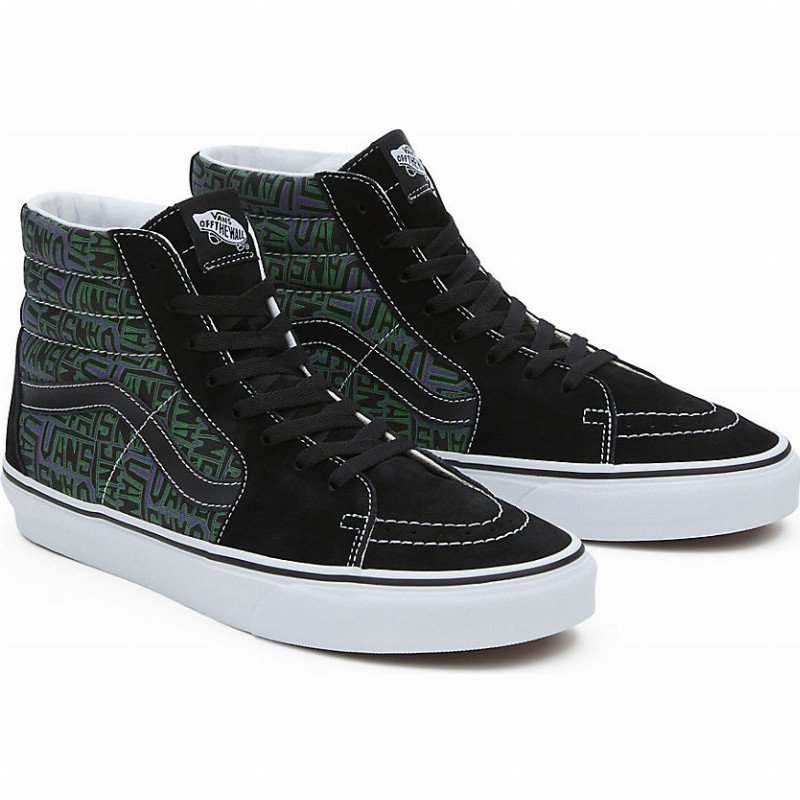 SK8-HI SHOES (BLACK/PURPLE) UNISEX BLACK