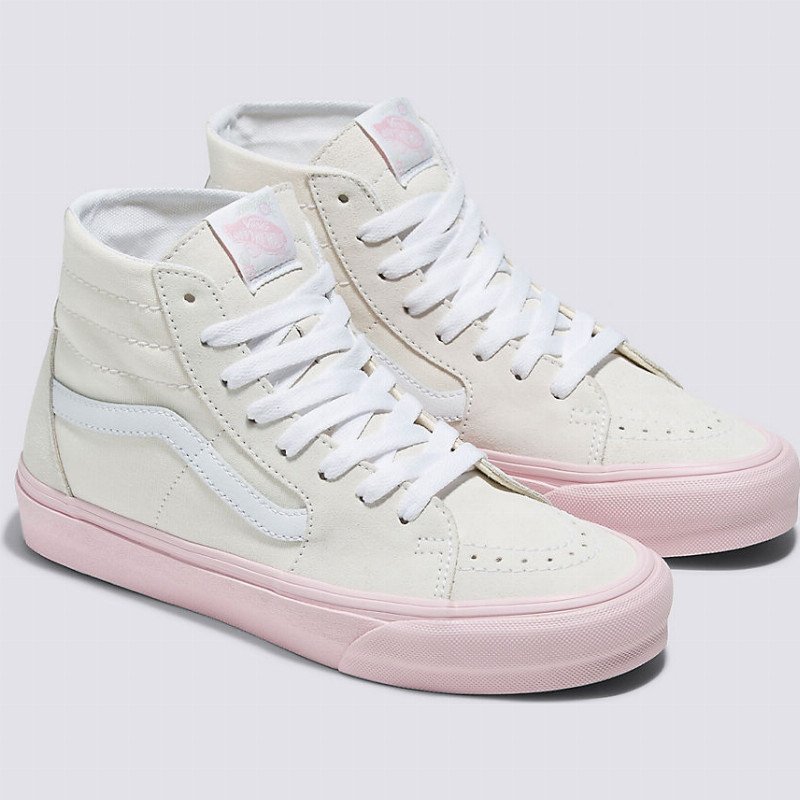 Pink vans sk8 hi mens best sale