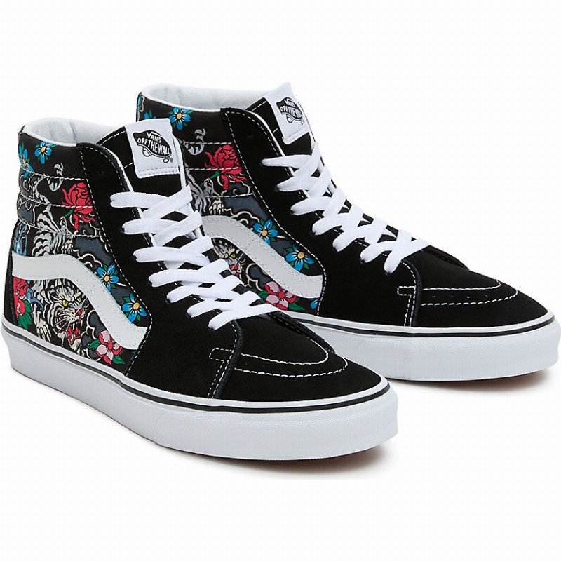Vans SK8 HI TIGER FLORAL SHOES MULTI TRUE WHIT MEN WOMEN MULTICOLOUR