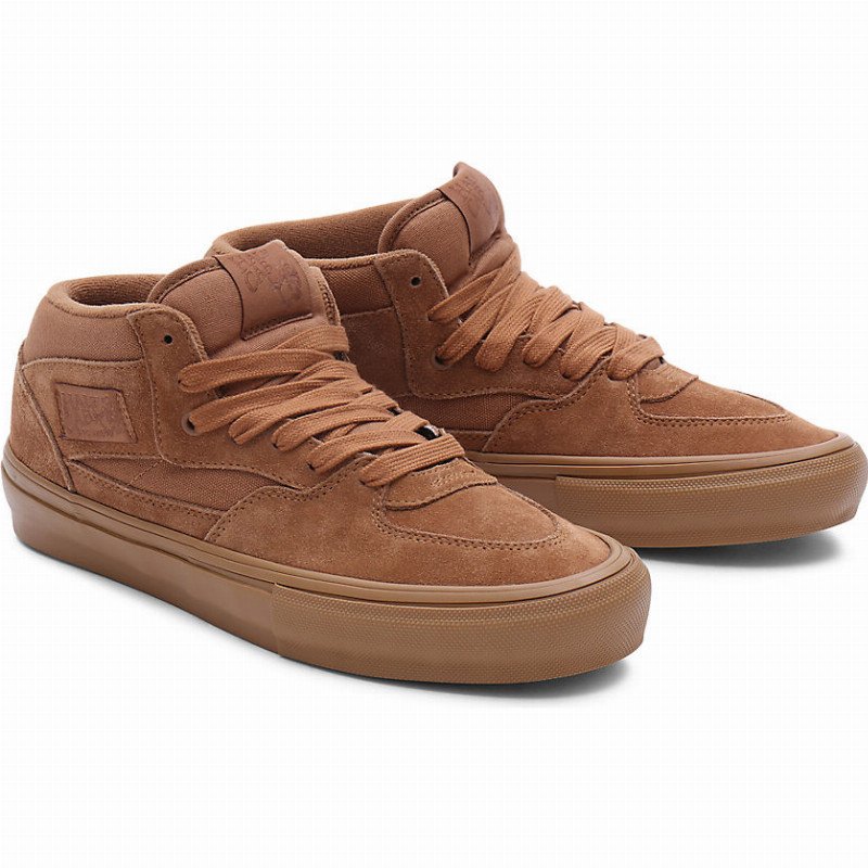 SKATE HALF CAB SHOES (BROWN/GUM) UNISEX BROWN