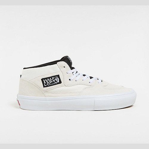 VANS Skate Half Cab Shoes (white/black) Unisex White, Size 12