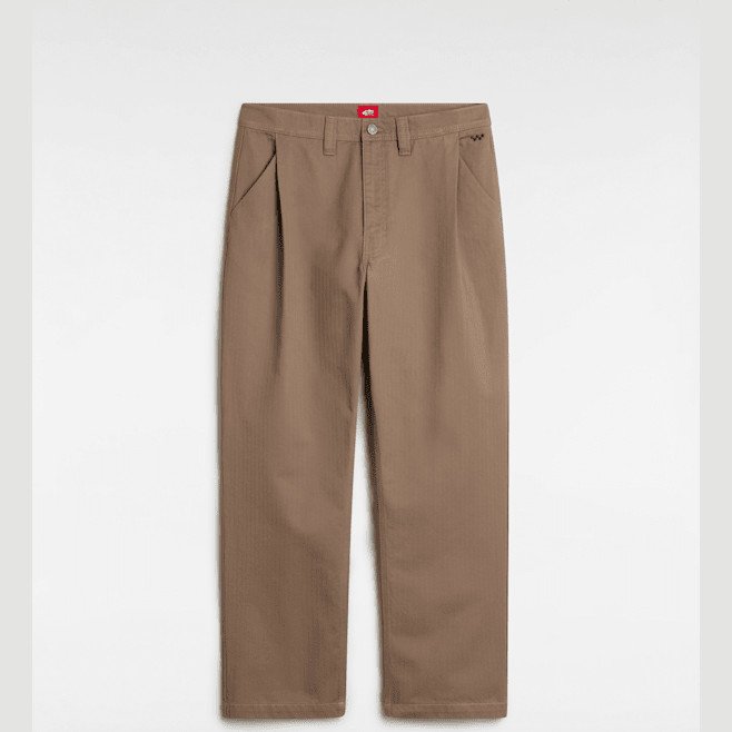 Vans - Skate Loose Pleated Trousers, Man, Brown, Size: 32