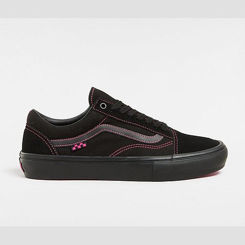 SKATE OLD SKOOL NEON SHOES (NEON BLACK/PINK) UNISEX BLACK