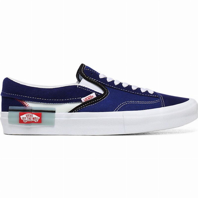VANS Slip-on Cap Shoes (blueprint/bit Of Blue) Women Blue, Size 12