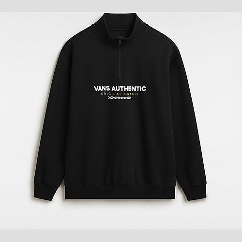 VANS Vans Sport Loose Half Zip Sweatshirt (black) Men Black, Size XXL