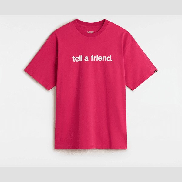 Vans - Tell A Friend T-Shirt, Man, Pink, Size: XXL