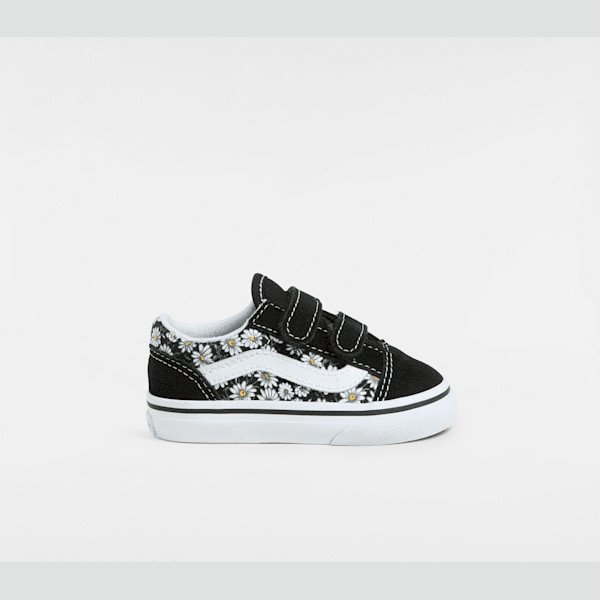 Vans - Toddler Old Skool Daisies Shoes (1-4 Years), Black, Size: 6