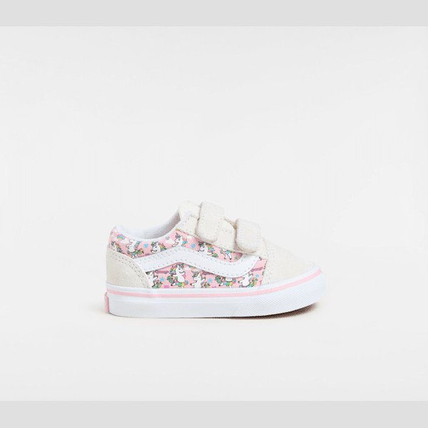 Vans - Toddler Old Skool Shoes (1-4 Years), White, Size: 1.5