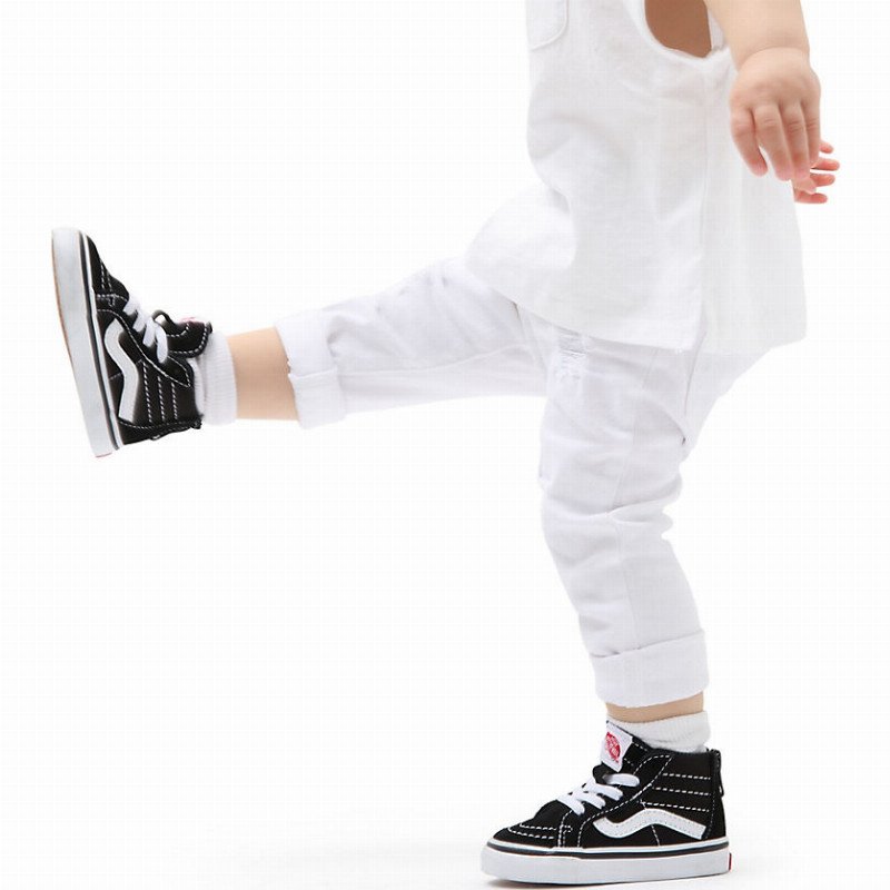 VANS Toddler Sk8-hi Zip Shoes (1-4 Years) (black/white) Toddler Black, Size 9.5