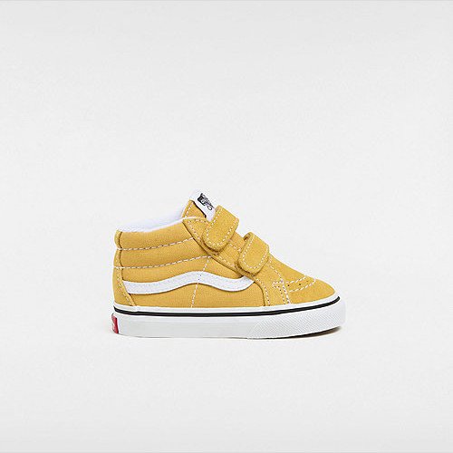 VANS Toddler Sk8-mid Reissue Hook And Loop Shoes (1-4 Years) (color Theory Golden Glow) Toddler Yellow, Size 9.5