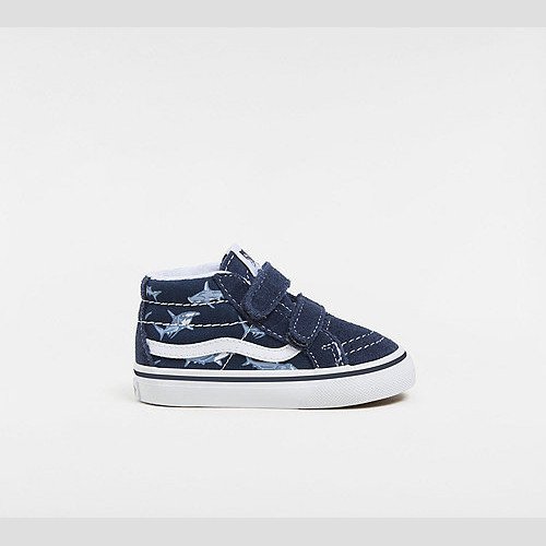 VANS Toddler Sk8-mid Reissue Hook And Loop Shoes (1-4 Years) (into The Blue Blue/multi) Toddler Blue, Size 7.5