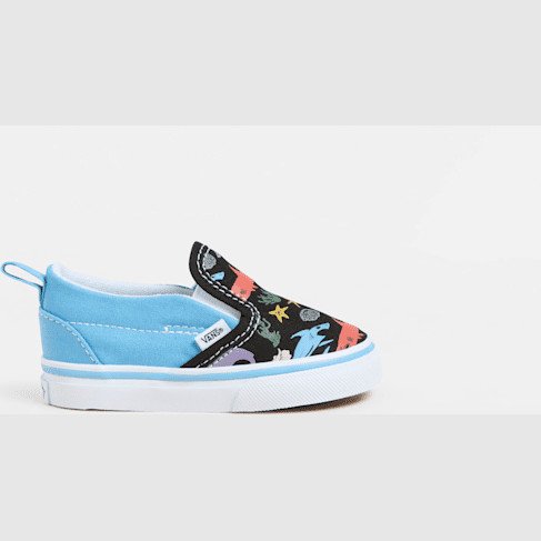 Vans - Toddler Slip-On Shoes (1-4 Years), Blue, Size: 2.5