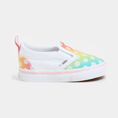 Vans - Toddler Slip-On Shoes (1-4 Years), White, Size: 2.5