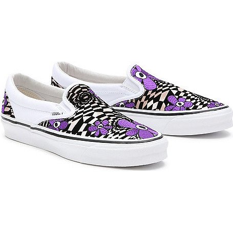 VAULT BY X PERKS AND MINI OG CLASSIC SLIP-ON LX SHOES (PAM BROWN/TRUE WHITE) UNISEX WHITE