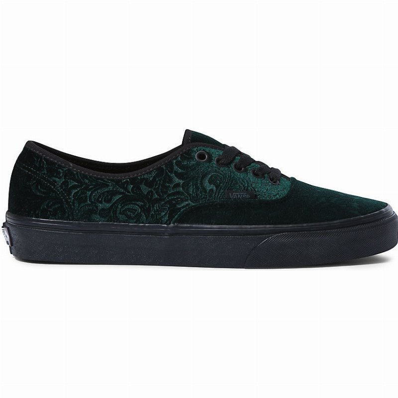 Variant blaas gat afstuderen Vans VELVET AUTHENTIC SHOES ((VELVET) JUNGLE GREEN/BLACK) WOMEN GREEN