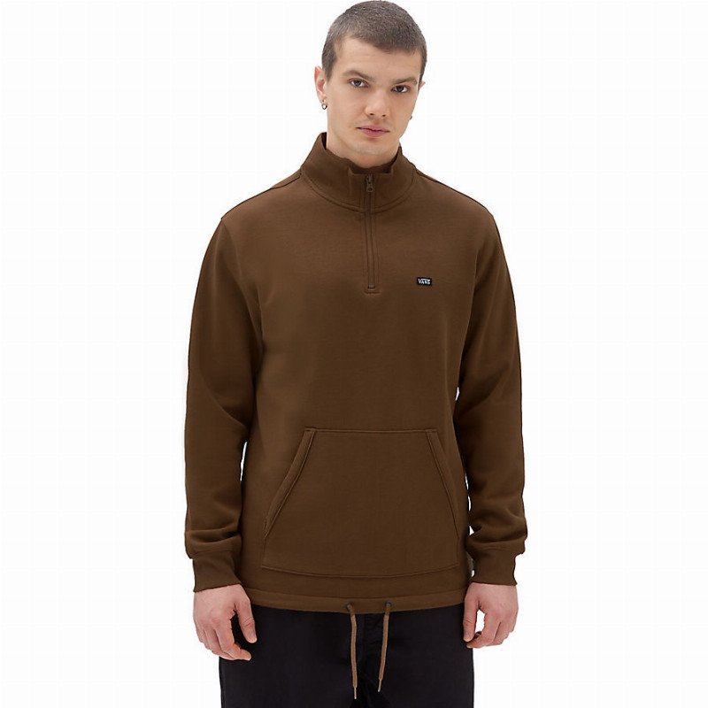 VERSA STANDARD Q-ZIP SWEATSHIRT (SEPIA) MEN BROWN