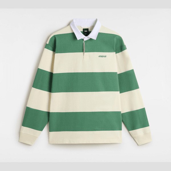 Vans - Ward Stripe Rugby Knit Polo, Man, Green, Size: S