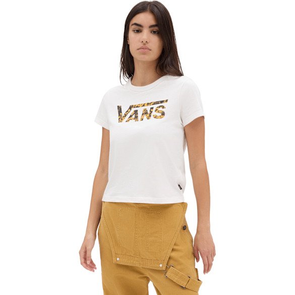 Vans - Warped Floral Fill Mini T-Shirt, Woman, White, Size: M