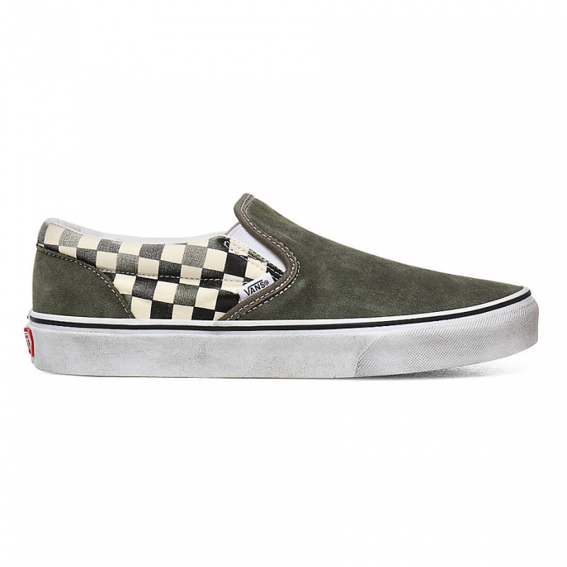 green vans slip on womens