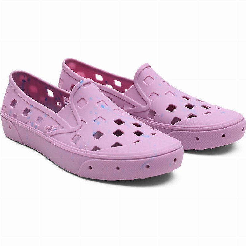 X CHRIS JOHANSON SLIP-ON TRK SHOES ((CHRIS JOHANSON) SWIRL) MEN,WOMEN PURPLE