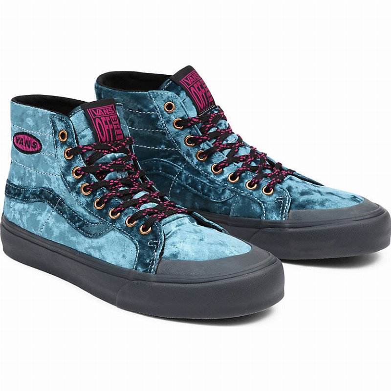 X CURREN KNOST SK8-HI 138 DECON VR3 SF SHOES (ALEX KNOST/LEE-ANN DEEP TEAL) MEN,WOMEN BLUE