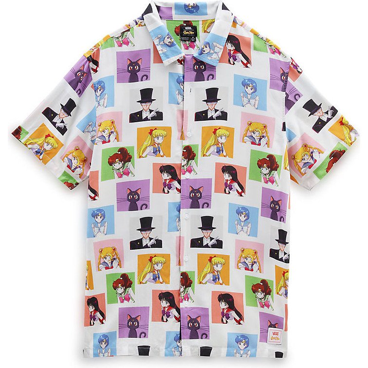 X PRETTY GUARDIAN SAILOR MOON WOVEN SHIRT (WHITE) MEN WHITE