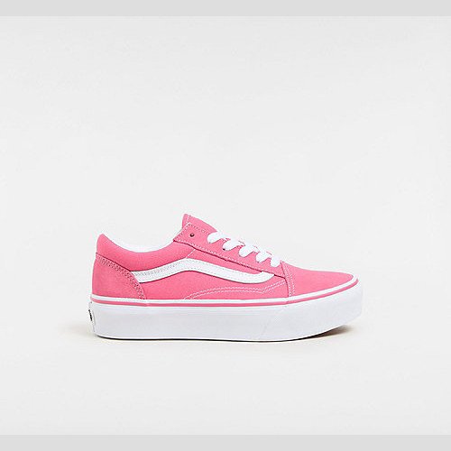 VANS Youth Old Skool Platform Shoes (8-14 Years) (honey Suckle) Youth Pink, Size 5.5
