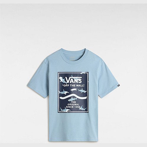VANS Youth Print Box T-shirt (8-14 Years) (dusty Blue) Boys Blue, Size XL