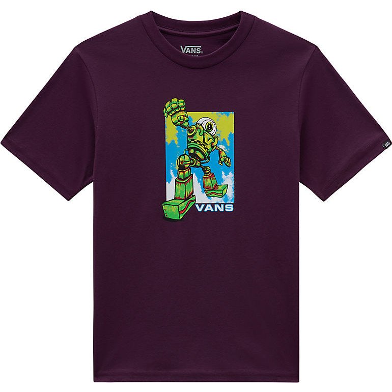 VANS Youth Vans Robot T-shirt (8-14 Years) (blackberry Wine) Boys Purple, Size XL