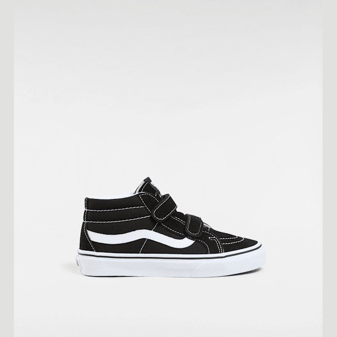 Vans - Youth Sk8-Mid Shoes (8-14 years), Black, Size: 6