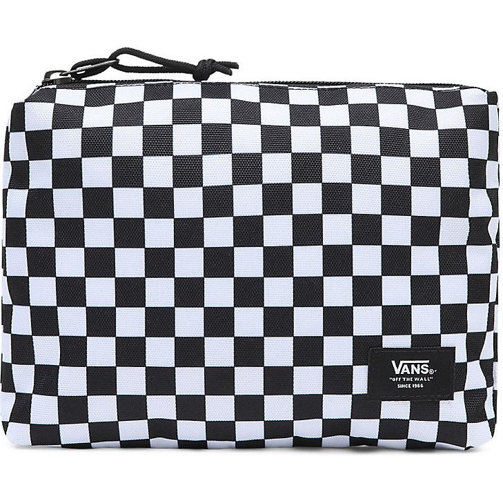 ZIP POUCH BAG (WHITE-BLACK) MEN,WOMEN WHITE