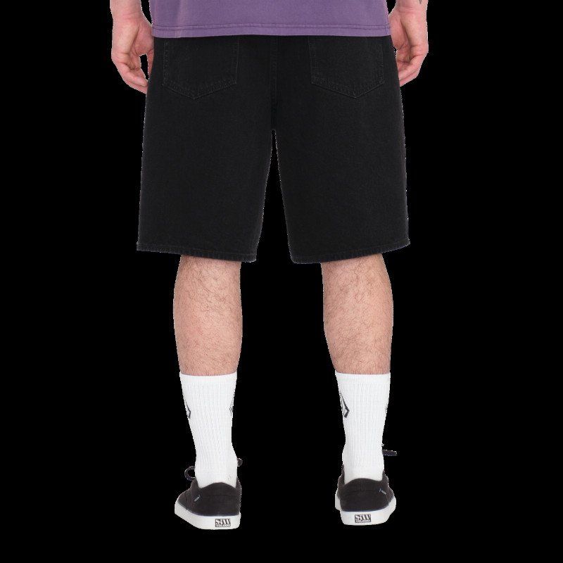 Billow Denim Shorts in Black