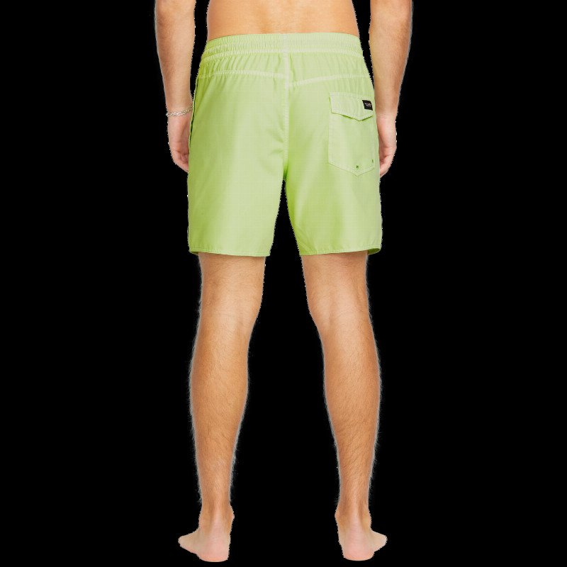 Center Elastic Waist Swimshorts in Mist Green