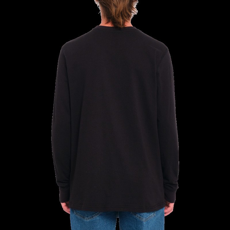 Sendstone Crew Long Sleeve T-Shirt in Black