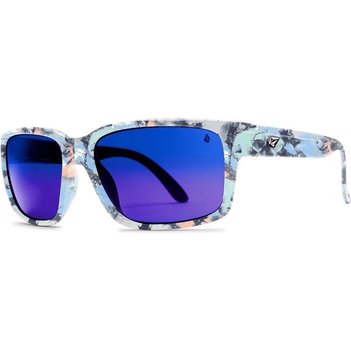 Volcom Stoneage Sunglasses - Skulls & Blue Mirror