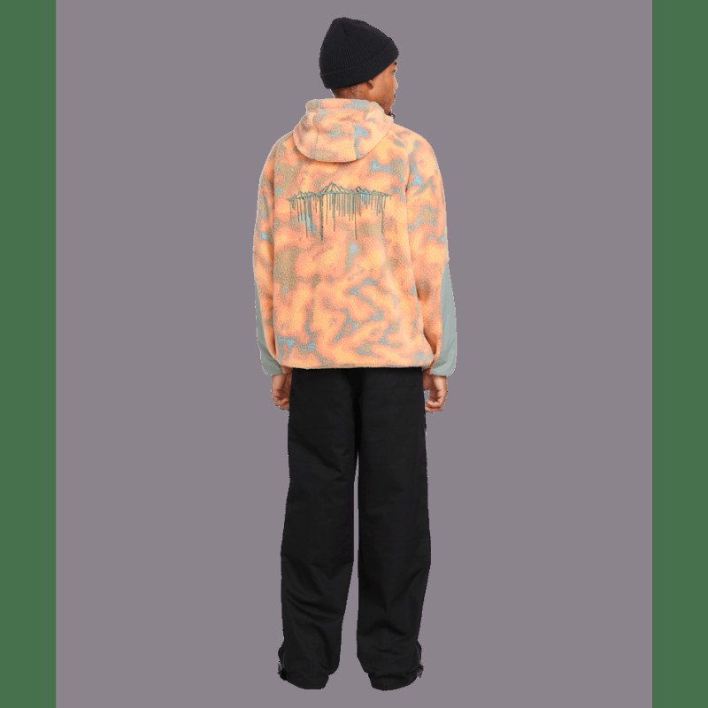 TOKYO TRUE BRYAN IGUCHI ZIP FLEECE JACKET IN TIGERLILY